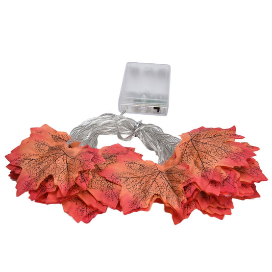 Maple Leaves String Lights LED Fall Lighted Garland Thanksgiving Decorations 9.8ft Warm Light V1294-YM0523-3119210256211