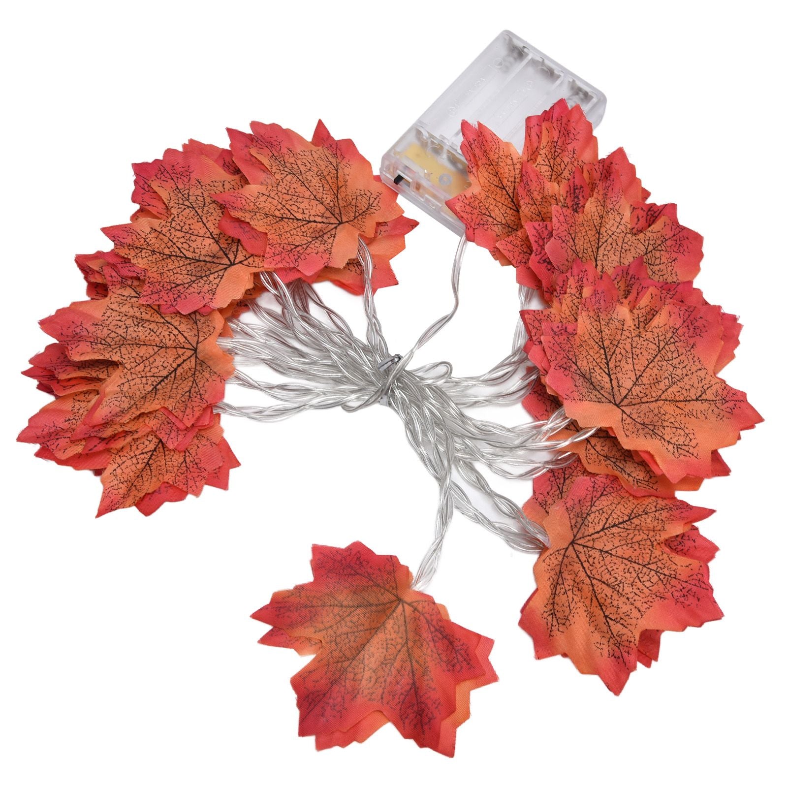 Maple Leaves String Lights LED Fall Lighted Garland Thanksgiving Decorations 9.8ft Warm Light V1294-YM0523-3119210256211