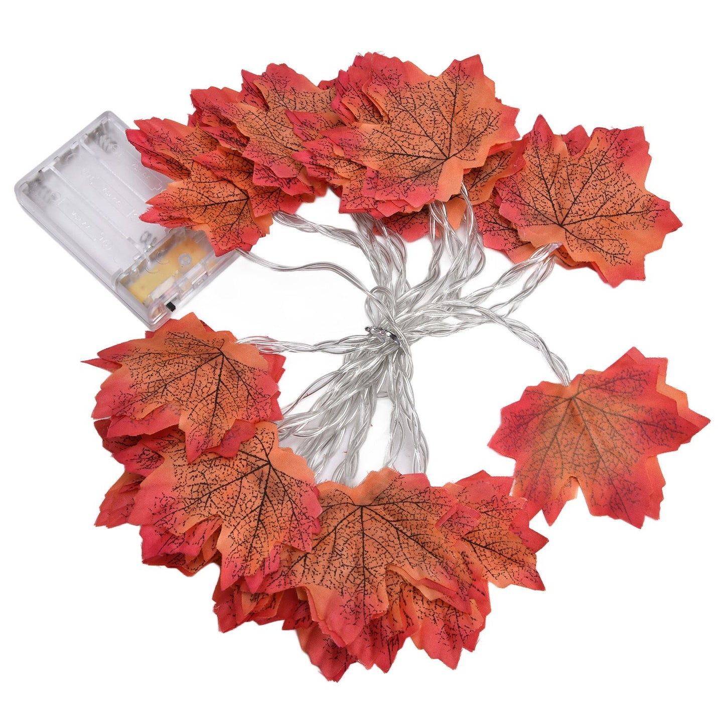 Maple Leaves String Lights LED Fall Lighted Garland Thanksgiving Decorations 9.8ft Warm Light V1294-YM0523-3119210256211