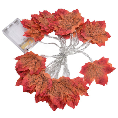 Maple Leaves String Lights LED Fall Lighted Garland Thanksgiving Decorations 9.8ft Warm Light V1294-YM0523-3119210256211