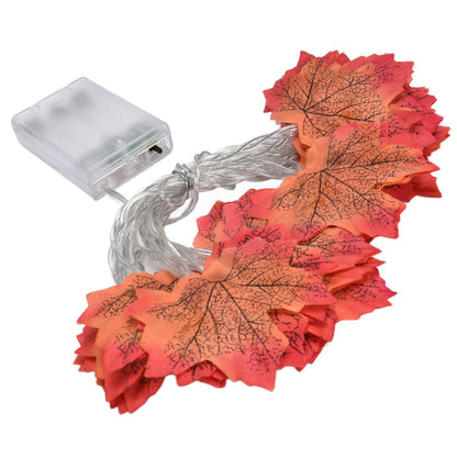 Maple Leaves String Lights LED Fall Lighted Garland Thanksgiving Decorations 9.8ft Warm Light V1294-YM0523-3119210256211