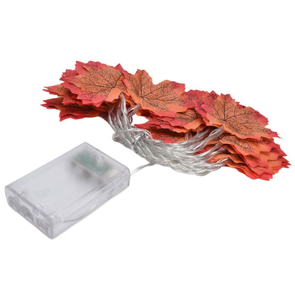 Maple Leaves String Lights LED Fall Lighted Garland Thanksgiving Decorations 9.8ft Warm Light V1294-YM0523-3119210256211