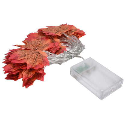 Maple Leaves String Lights LED Fall Lighted Garland Thanksgiving Decorations 9.8ft Warm Light V1294-YM0523-3119210256211