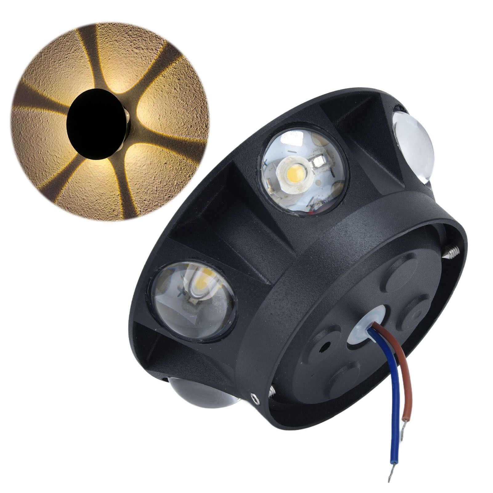 LED Wall Light Mini Mushroom Interior Aluminum 6 Sided Luminous Decorative Wall Lamp for Home Hotel Halls V1294-YM0523-3119210256311