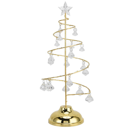 Christmas Tree Crystal Table Light LED Christmas Tree Table Lamp for Bedroom Bathroom Stair Warm Gold V1294-YM0523-3119210256611