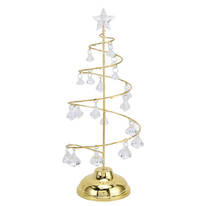 Christmas Tree Crystal Table Light LED Christmas Tree Table Lamp for Bedroom Bathroom Stair Warm Gold V1294-YM0523-3119210256611