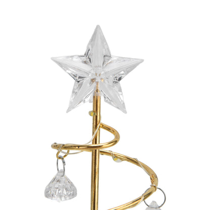 Christmas Tree Crystal Table Light LED Christmas Tree Table Lamp for Bedroom Bathroom Stair Warm Gold V1294-YM0523-3119210256611