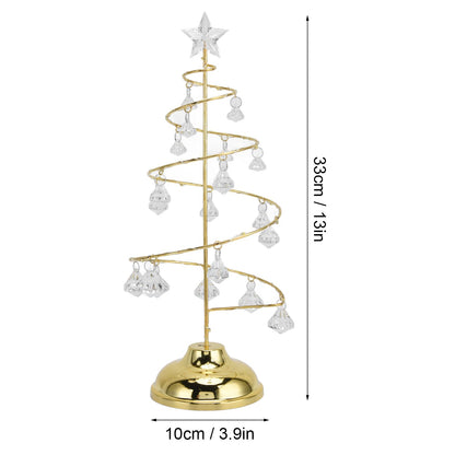 Christmas Tree Crystal Table Light LED Christmas Tree Table Lamp for Bedroom Bathroom Stair Warm Gold V1294-YM0523-3119210256611