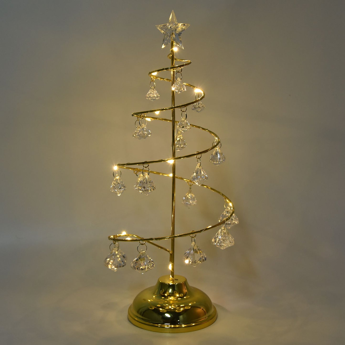 Christmas Tree Crystal Table Light LED Christmas Tree Table Lamp for Bedroom Bathroom Stair Warm Gold V1294-YM0523-3119210256611