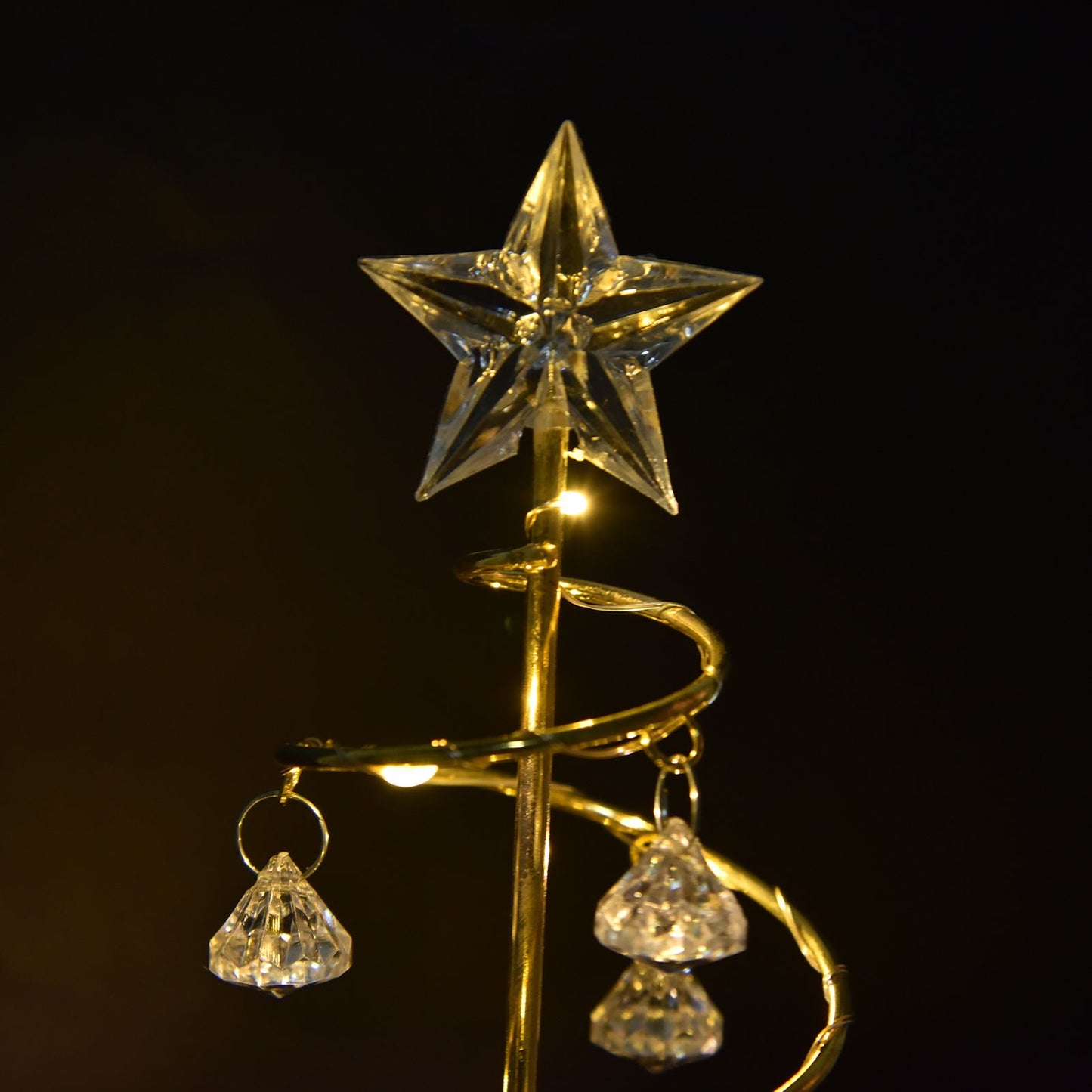 Christmas Tree Crystal Table Light LED Christmas Tree Table Lamp for Bedroom Bathroom Stair Warm Gold V1294-YM0523-3119210256611