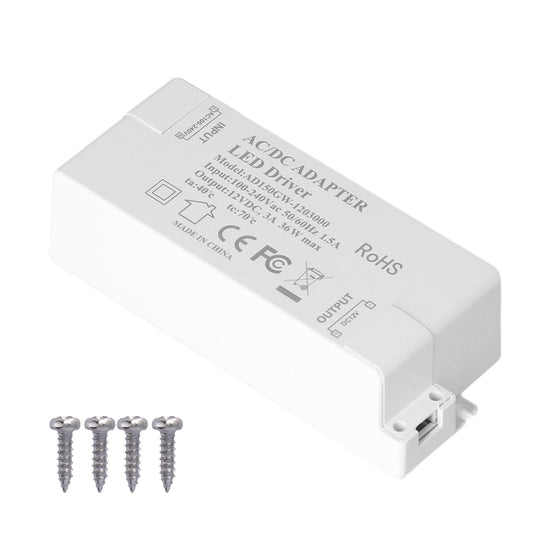 36W LED Driver Input AC100-240V Output DC12V 3A DIY Indoor Lamp Driver Transformer for G4 MR11 MR16 V1294-YM0523-3119210258111