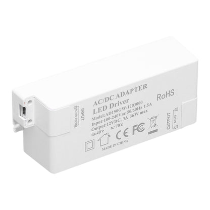 36W LED Driver Input AC100-240V Output DC12V 3A DIY Indoor Lamp Driver Transformer for G4 MR11 MR16 V1294-YM0523-3119210258111