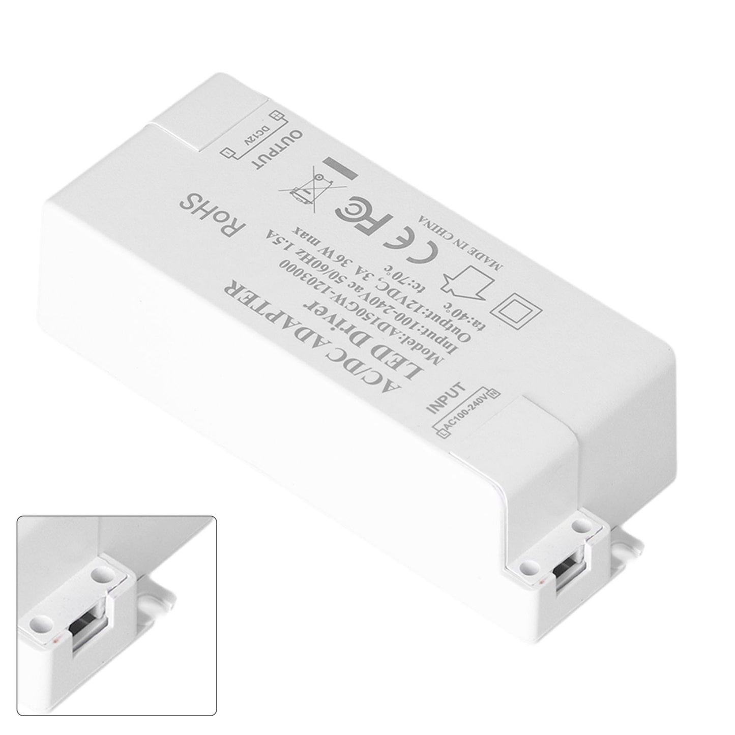 36W LED Driver Input AC100-240V Output DC12V 3A DIY Indoor Lamp Driver Transformer for G4 MR11 MR16 V1294-YM0523-3119210258111