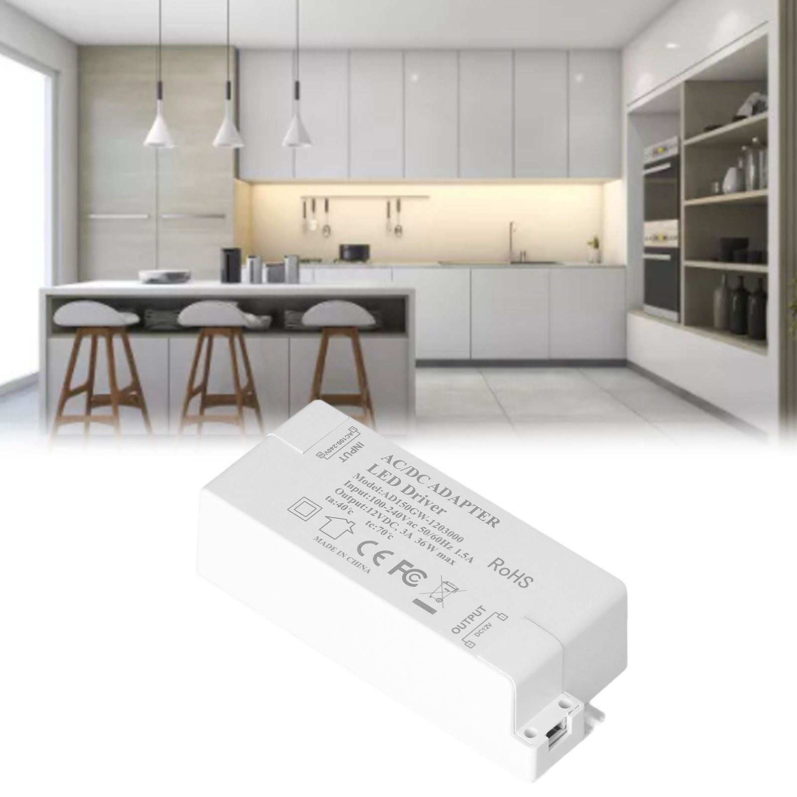 36W LED Driver Input AC100-240V Output DC12V 3A DIY Indoor Lamp Driver Transformer for G4 MR11 MR16 V1294-YM0523-3119210258111