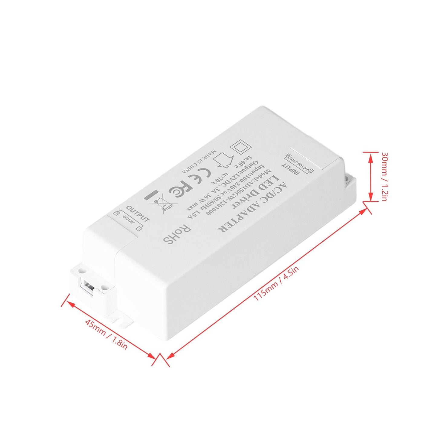 36W LED Driver Input AC100-240V Output DC12V 3A DIY Indoor Lamp Driver Transformer for G4 MR11 MR16 V1294-YM0523-3119210258111