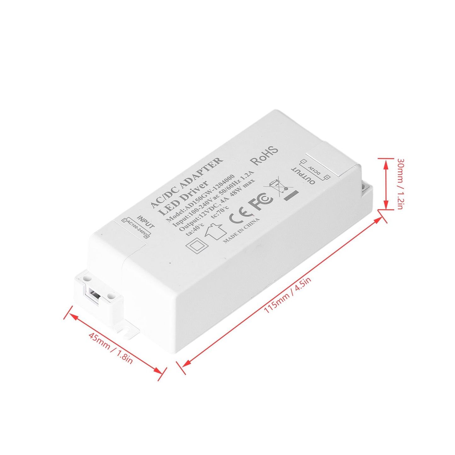 LED Driver DC12V 4A 48W LED Transformer Lamp Power Supply Transformer for Home AC100-240V V1294-YM0523-3119210258211