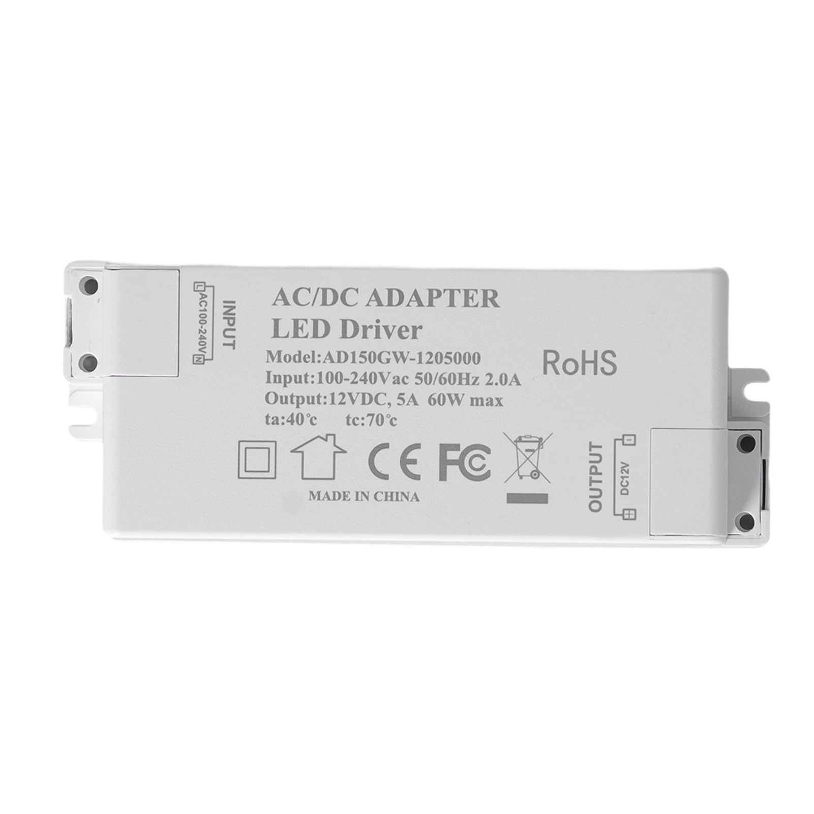 60W LED Driver Transformer Input AC100-240V Output DC12V 5A DIY Lamp Drive Power Supply Accessory V1294-YM0523-3119210258511