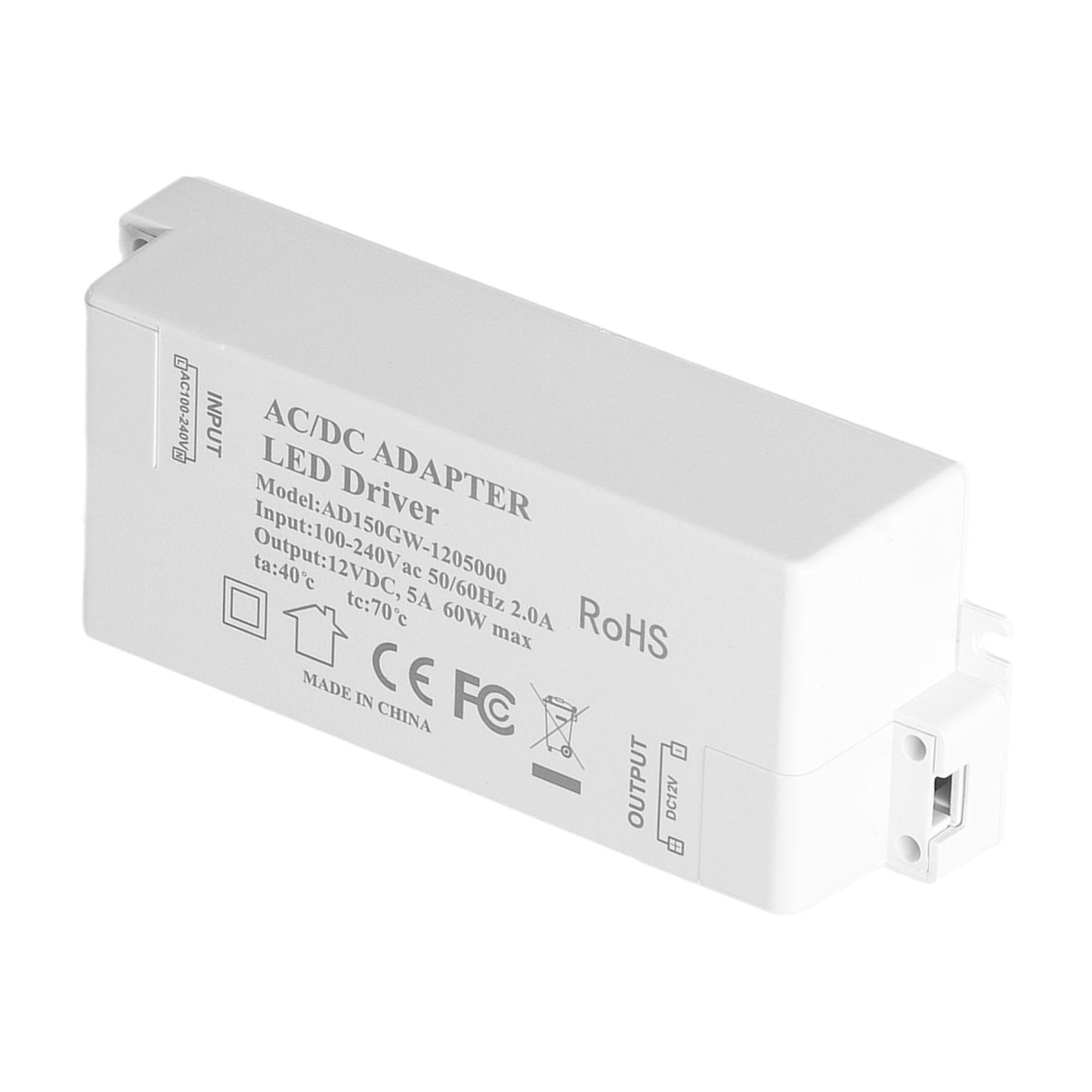 60W LED Driver Transformer Input AC100-240V Output DC12V 5A DIY Lamp Drive Power Supply Accessory V1294-YM0523-3119210258511
