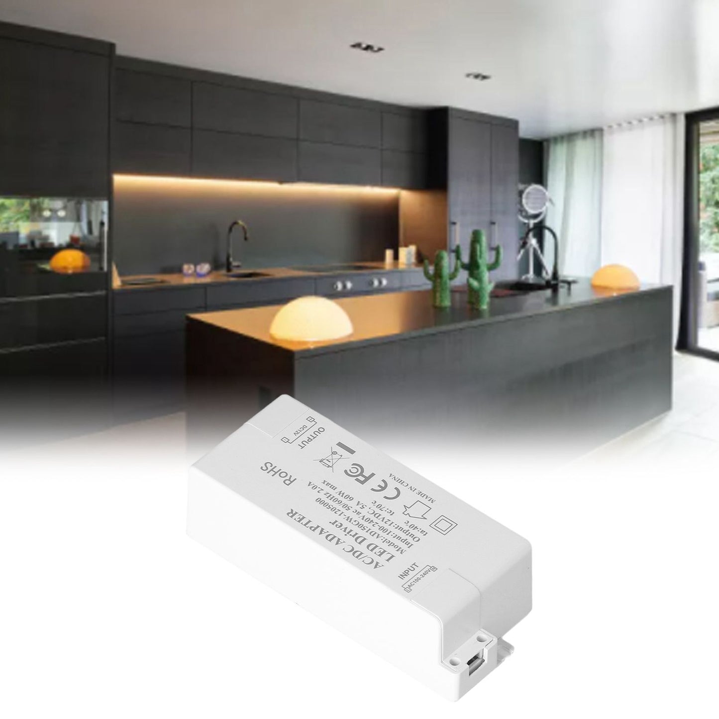 60W LED Driver Transformer Input AC100-240V Output DC12V 5A DIY Lamp Drive Power Supply Accessory V1294-YM0523-3119210258511