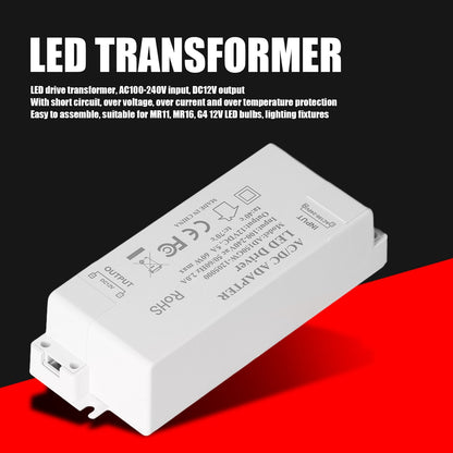 60W LED Driver Transformer Input AC100-240V Output DC12V 5A DIY Lamp Drive Power Supply Accessory V1294-YM0523-3119210258511