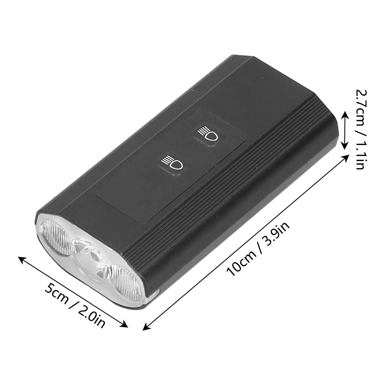 3LED Bike Light Adjustable Waterproof Bicycle Headlight with Battery Display USB Charging for Road Mountain V1294-YM0523-3119210258711