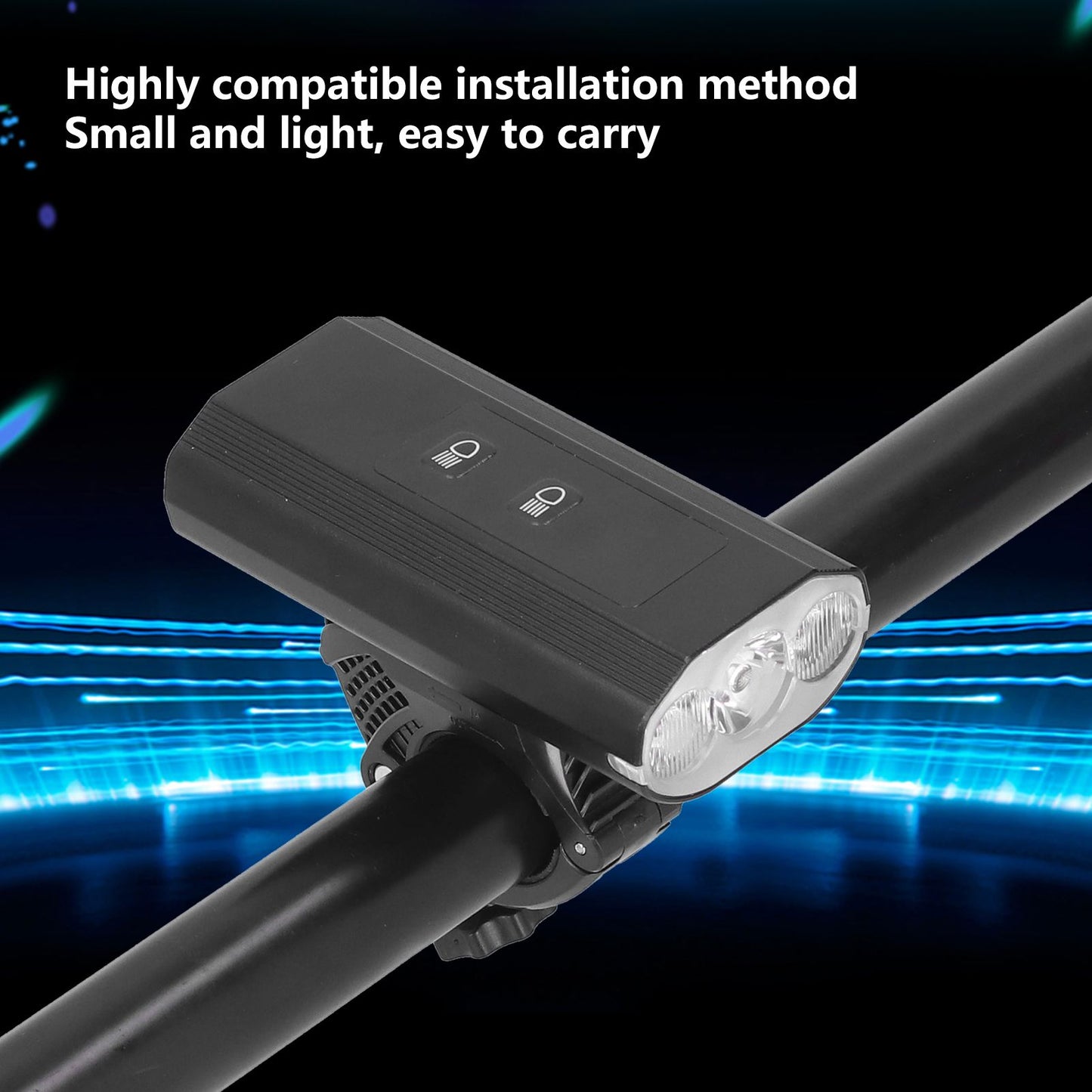 3LED Bike Light Adjustable Waterproof Bicycle Headlight with Battery Display USB Charging for Road Mountain V1294-YM0523-3119210258711
