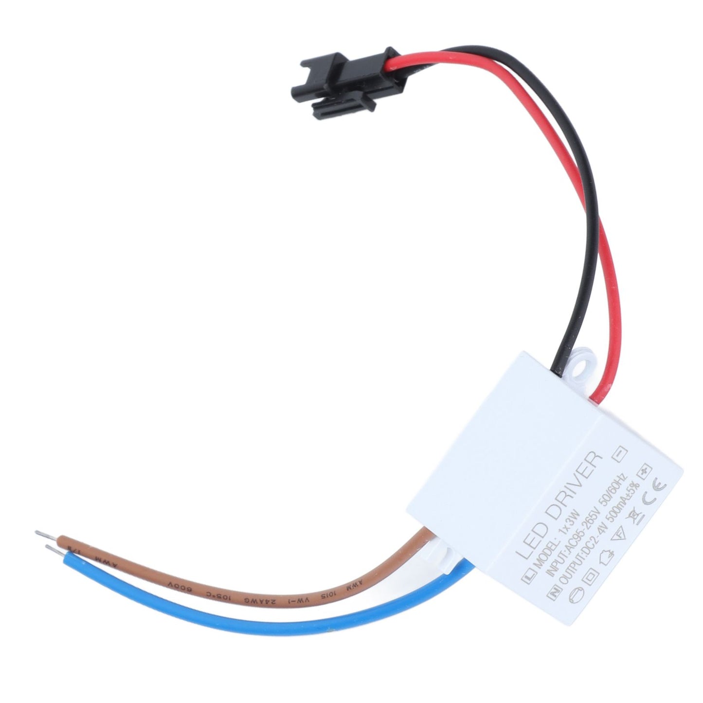 500mA 1X3W LED Driver Power Supply Driver Connector LED Lamp Transformer Input AC95-265V Output 2-4VDC V1294-YM0523-3119210259111