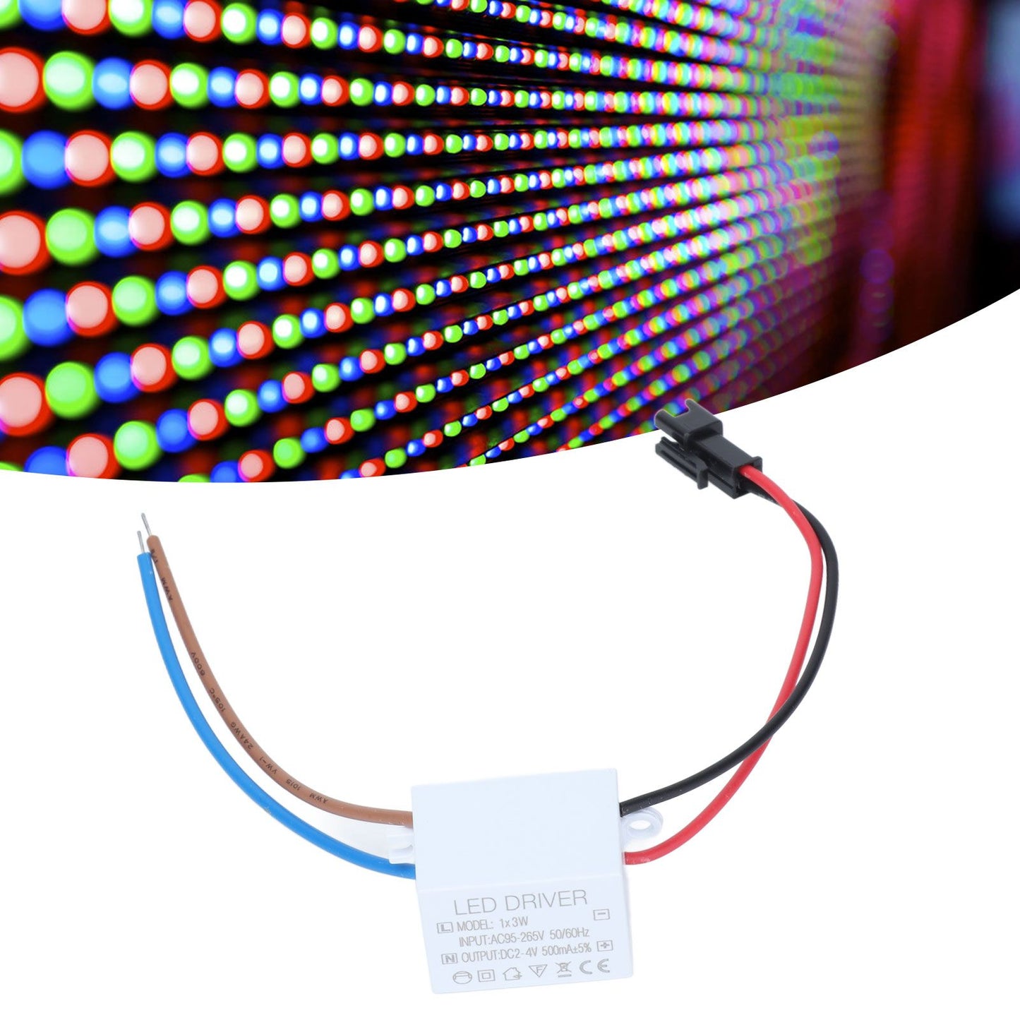 500mA 1X3W LED Driver Power Supply Driver Connector LED Lamp Transformer Input AC95-265V Output 2-4VDC V1294-YM0523-3119210259111