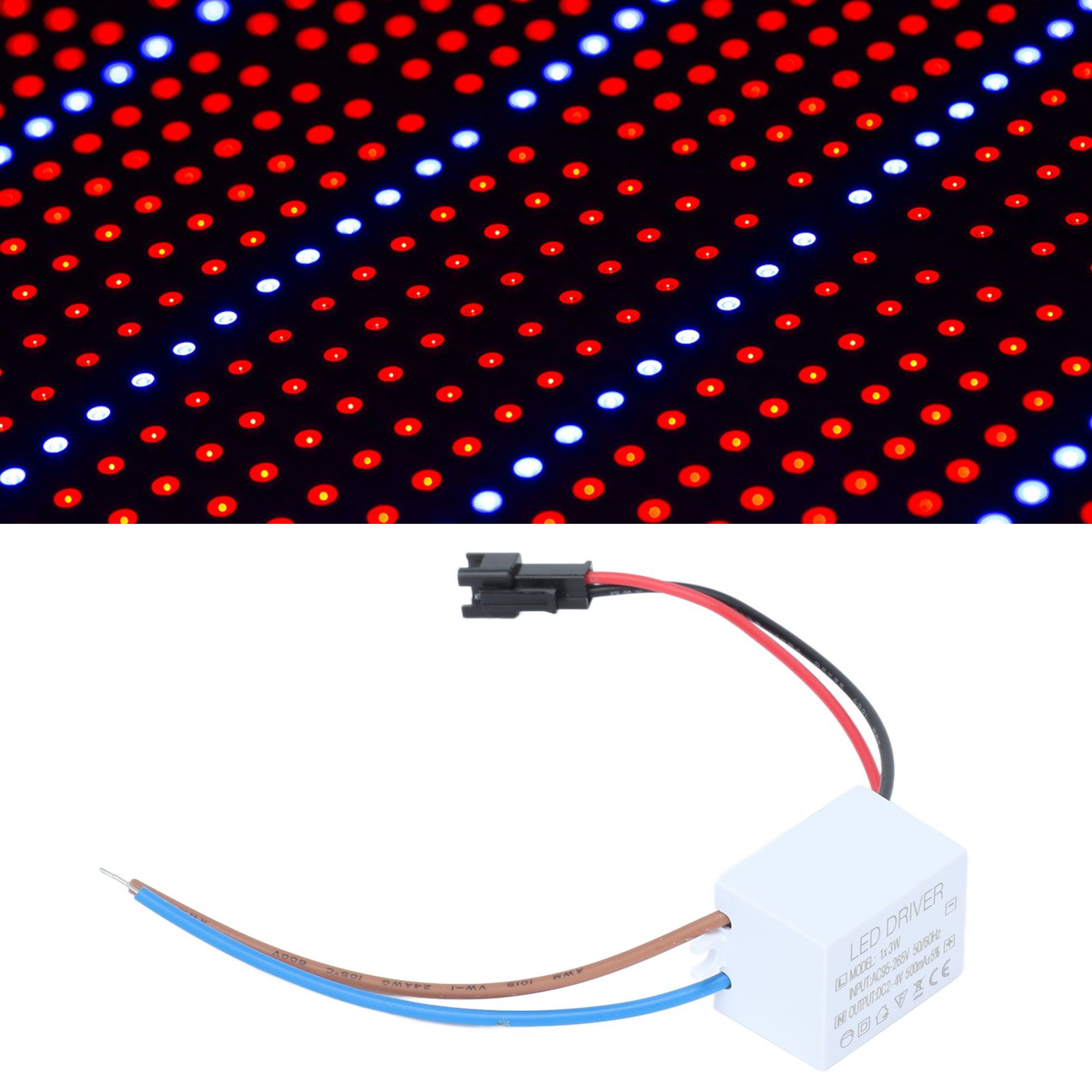 500mA 1X3W LED Driver Power Supply Driver Connector LED Lamp Transformer Input AC95-265V Output 2-4VDC V1294-YM0523-3119210259111