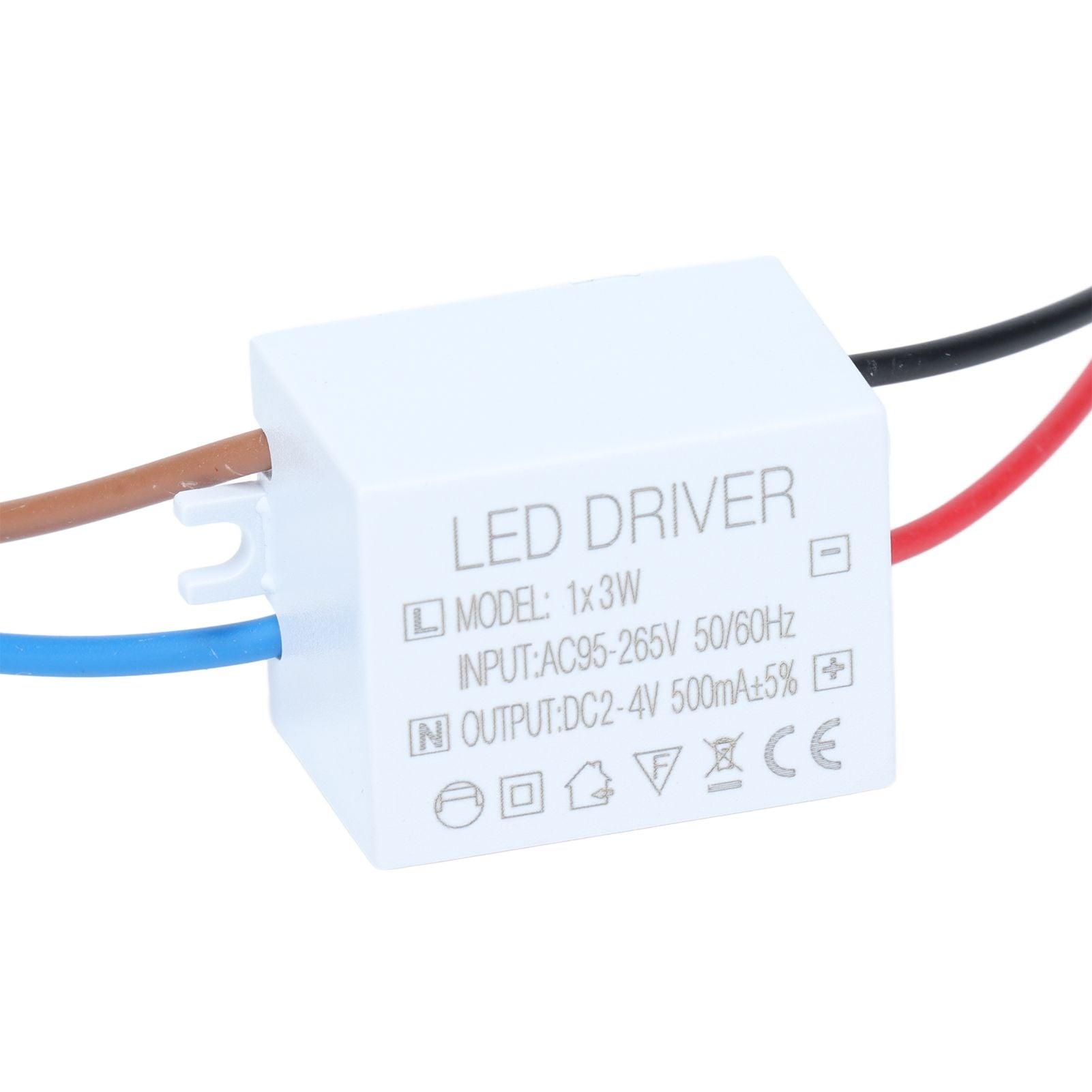500mA 1X3W LED Driver Power Supply Driver Connector LED Lamp Transformer Input AC95-265V Output 2-4VDC V1294-YM0523-3119210259111
