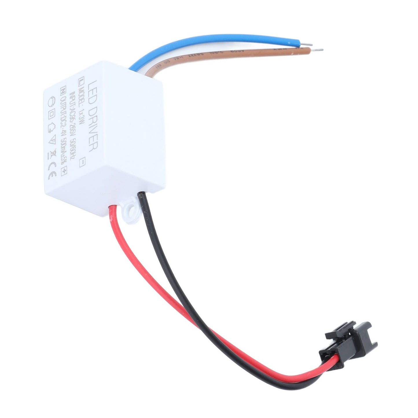 500mA 1X3W LED Driver Power Supply Driver Connector LED Lamp Transformer Input AC95-265V Output 2-4VDC V1294-YM0523-3119210259111