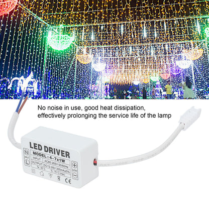 4-7X1W LED Driver Constant Current 300mA Input AC85-265V Output DC12-26V Power Supply Transformer V1294-YM0523-3119210259411