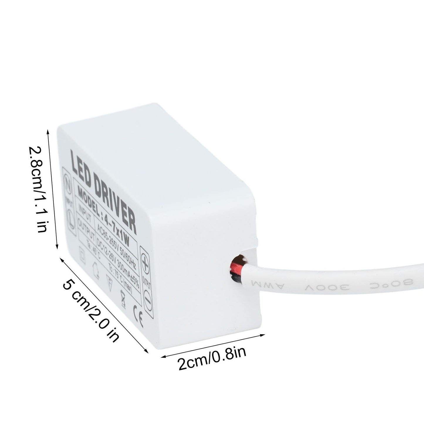 4-7X1W LED Driver Constant Current 300mA Input AC85-265V Output DC12-26V Power Supply Transformer V1294-YM0523-3119210259411