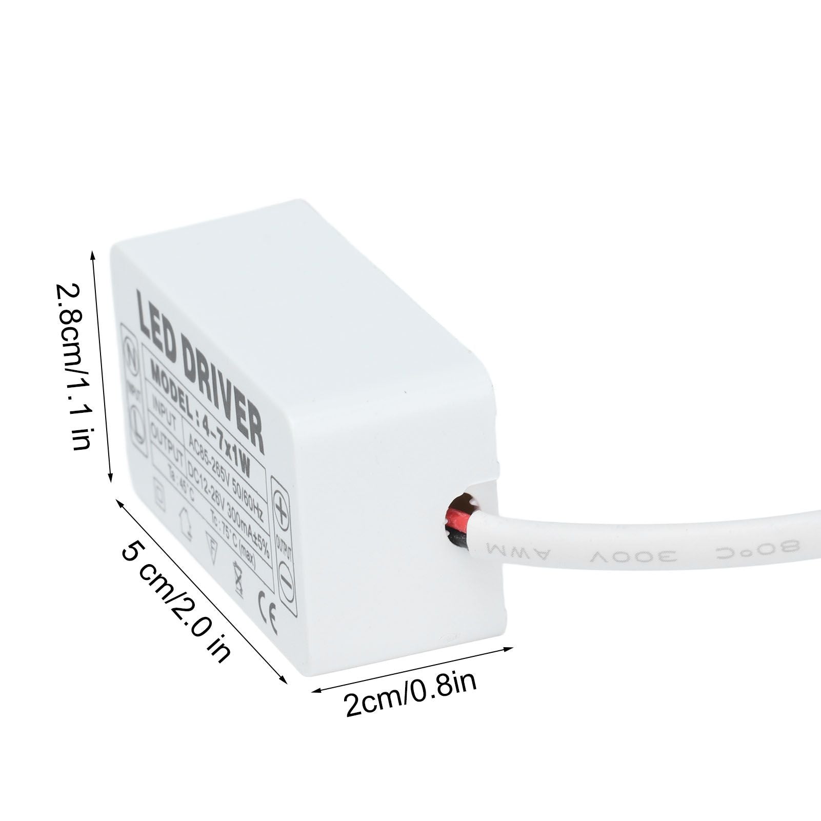 4-7X1W LED Driver Constant Current 300mA Input AC85-265V Output DC12-26V Power Supply Transformer V1294-YM0523-3119210259411