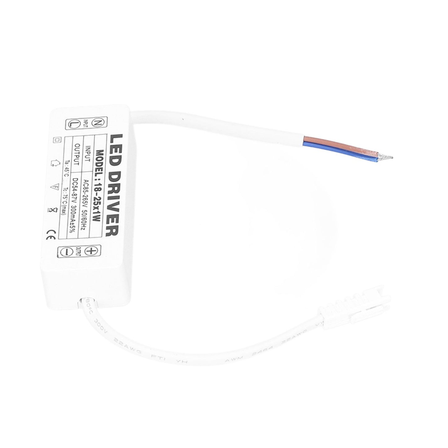 18-25X1W LED Driver Constant Current 300mA Input AC85-265V Output 54-87VDC LED Driver Transformer V1294-YM0523-3119210259711