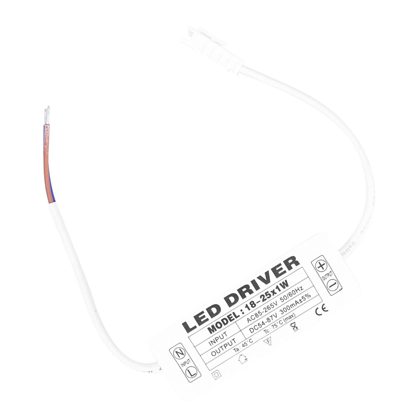 18-25X1W LED Driver Constant Current 300mA Input AC85-265V Output 54-87VDC LED Driver Transformer V1294-YM0523-3119210259711
