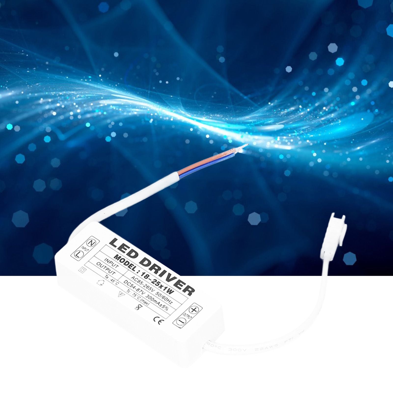 18-25X1W LED Driver Constant Current 300mA Input AC85-265V Output 54-87VDC LED Driver Transformer V1294-YM0523-3119210259711