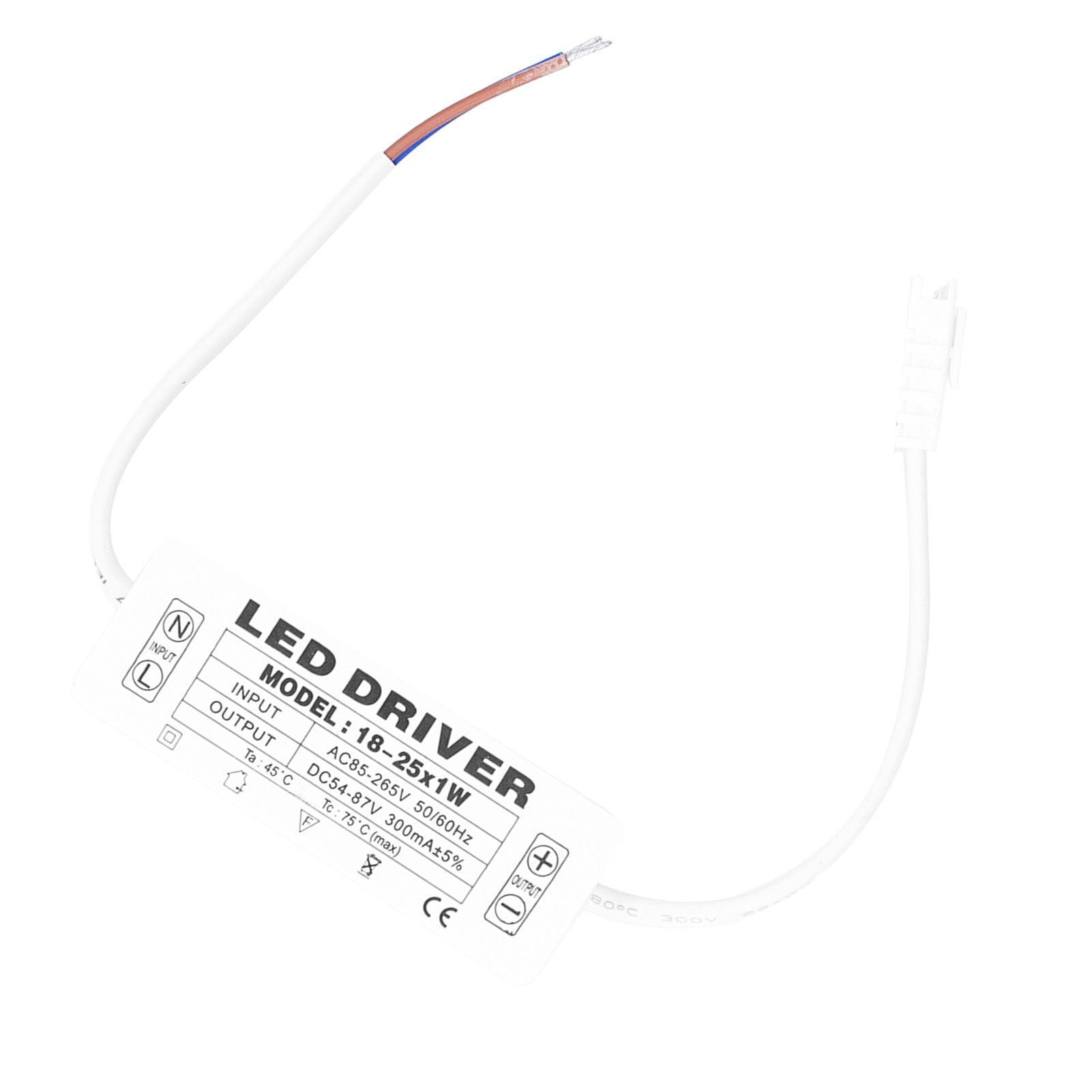 18-25X1W LED Driver Constant Current 300mA Input AC85-265V Output 54-87VDC LED Driver Transformer V1294-YM0523-3119210259711