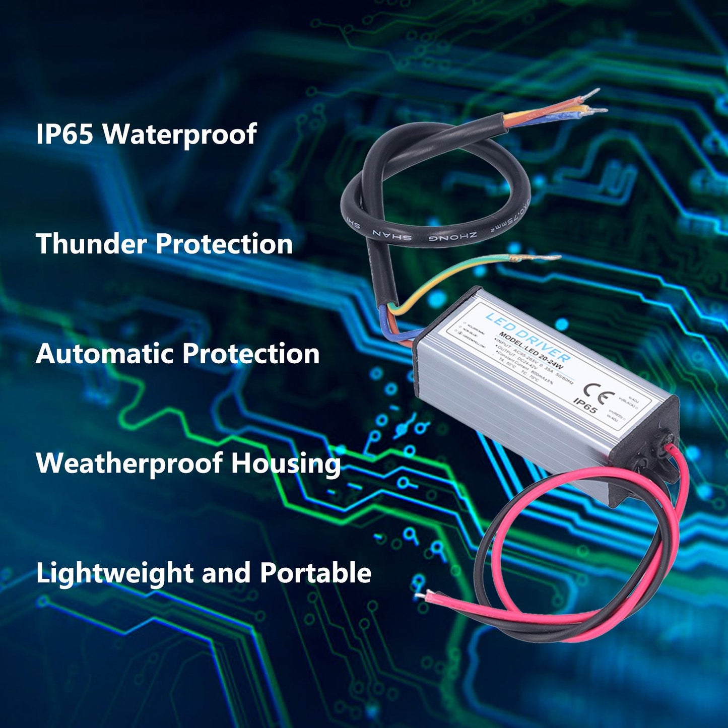 LED Driver IP65 Waterproof Thunder Automatic Protection Weatherproof Housing LED Transformer V1294-YM0523-3119210259911