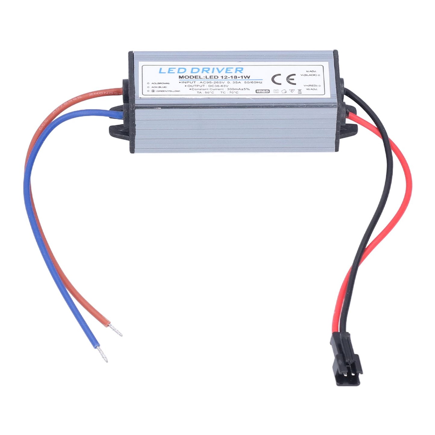 12-18X1W 300mA LED Driver AC95-265V/DC36-63V Waterproof LED Power Driver for LED Light Strips V1294-YM0523-3119210260411