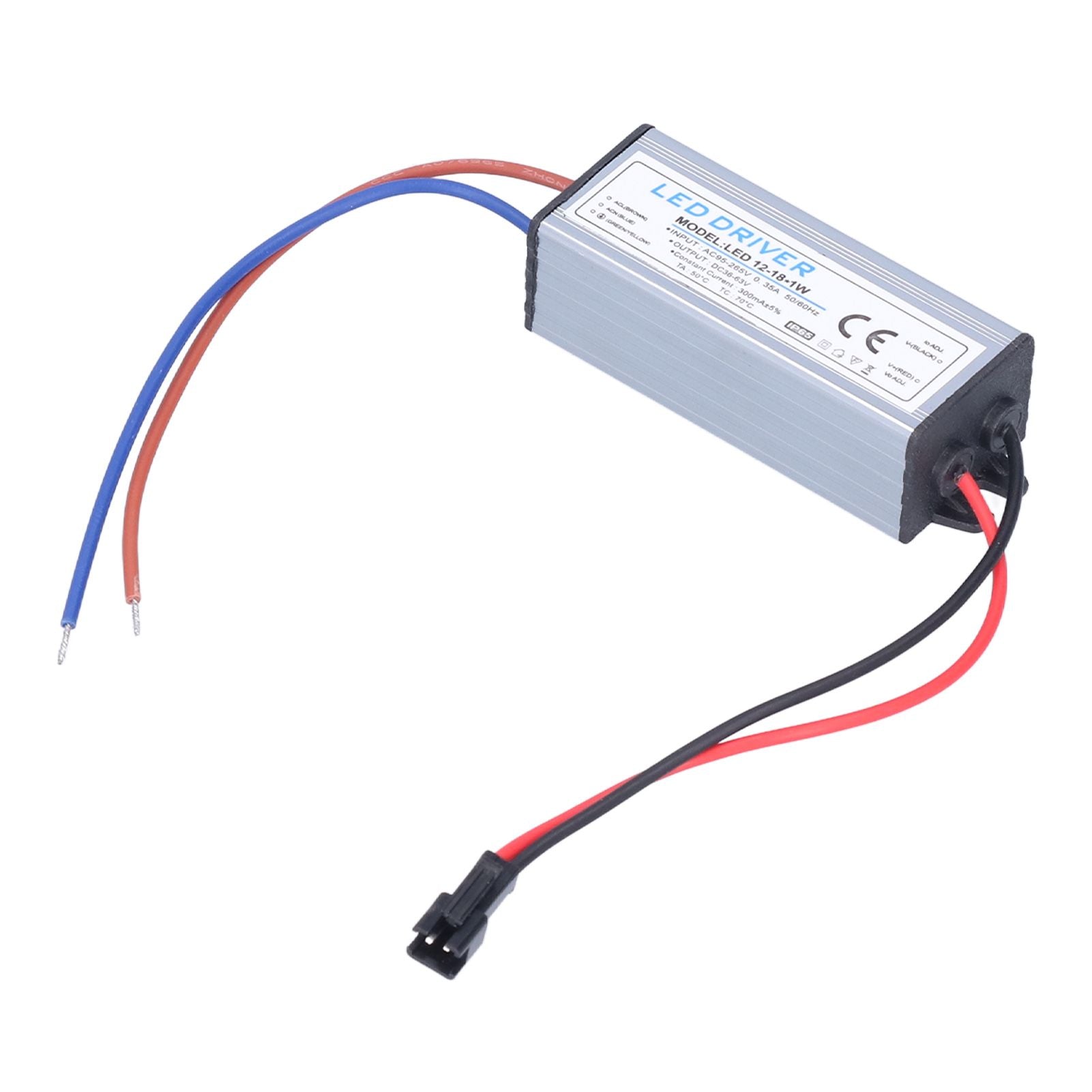 12-18X1W 300mA LED Driver AC95-265V/DC36-63V Waterproof LED Power Driver for LED Light Strips V1294-YM0523-3119210260411