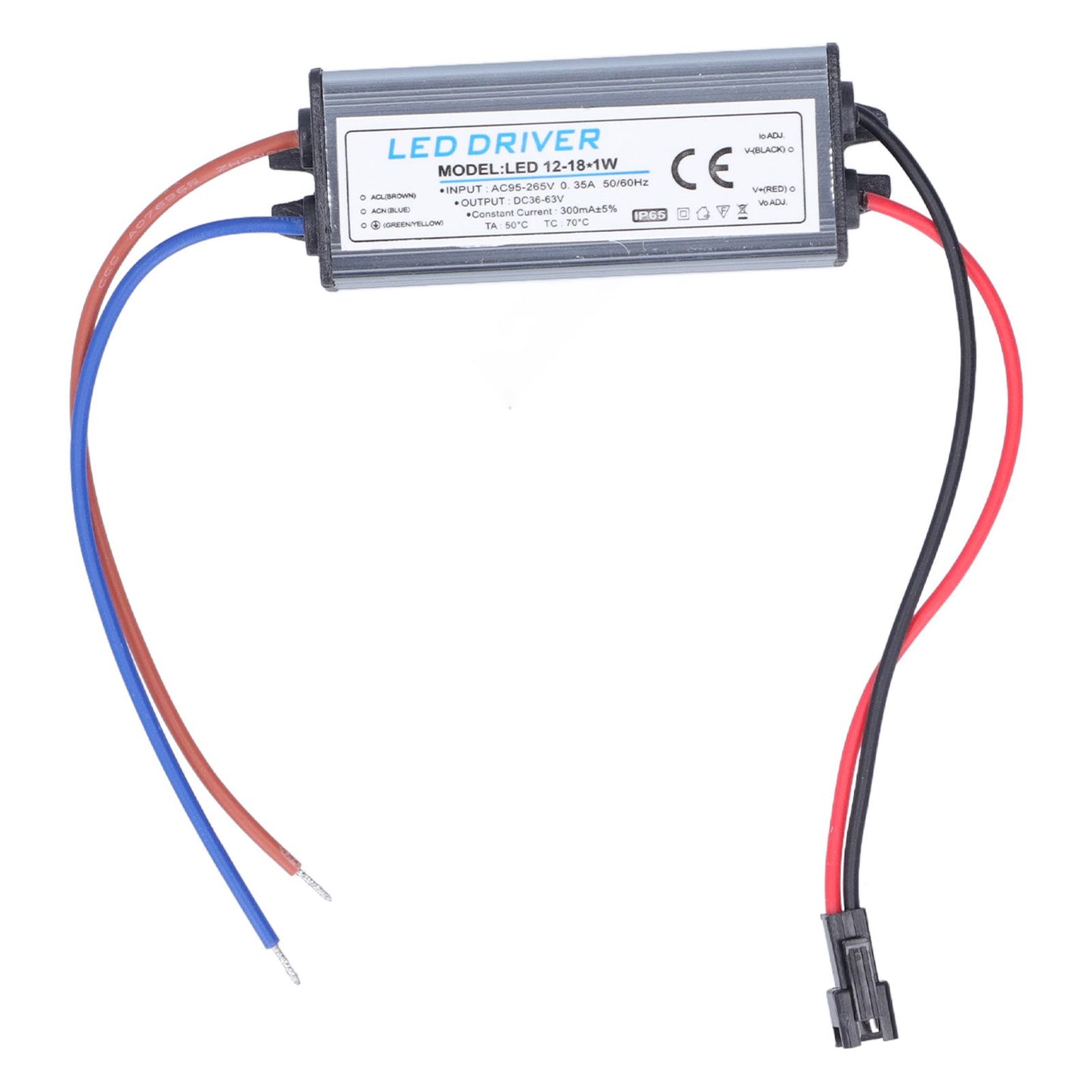 12-18X1W 300mA LED Driver AC95-265V/DC36-63V Waterproof LED Power Driver for LED Light Strips V1294-YM0523-3119210260411