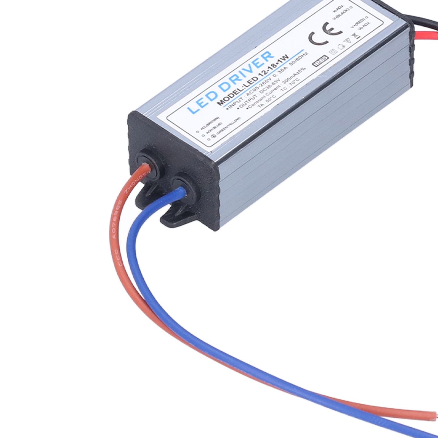 12-18X1W 300mA LED Driver AC95-265V/DC36-63V Waterproof LED Power Driver for LED Light Strips V1294-YM0523-3119210260411