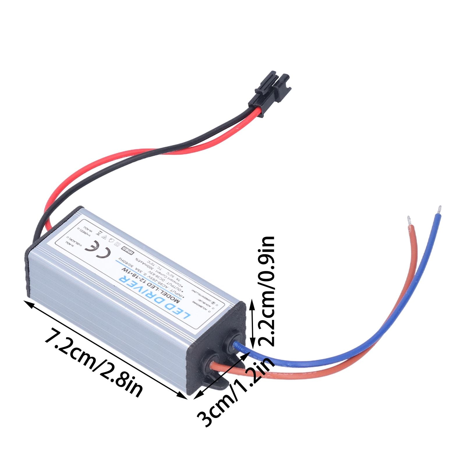 12-18X1W 300mA LED Driver AC95-265V/DC36-63V Waterproof LED Power Driver for LED Light Strips V1294-YM0523-3119210260411
