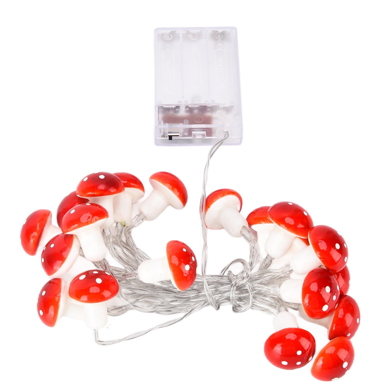 LED Light String 7.2ft 20 Red Muschroom Dedor LED String Light for Christmas Indoor Outdoor Decoration V1294-YM0523-3119210260511