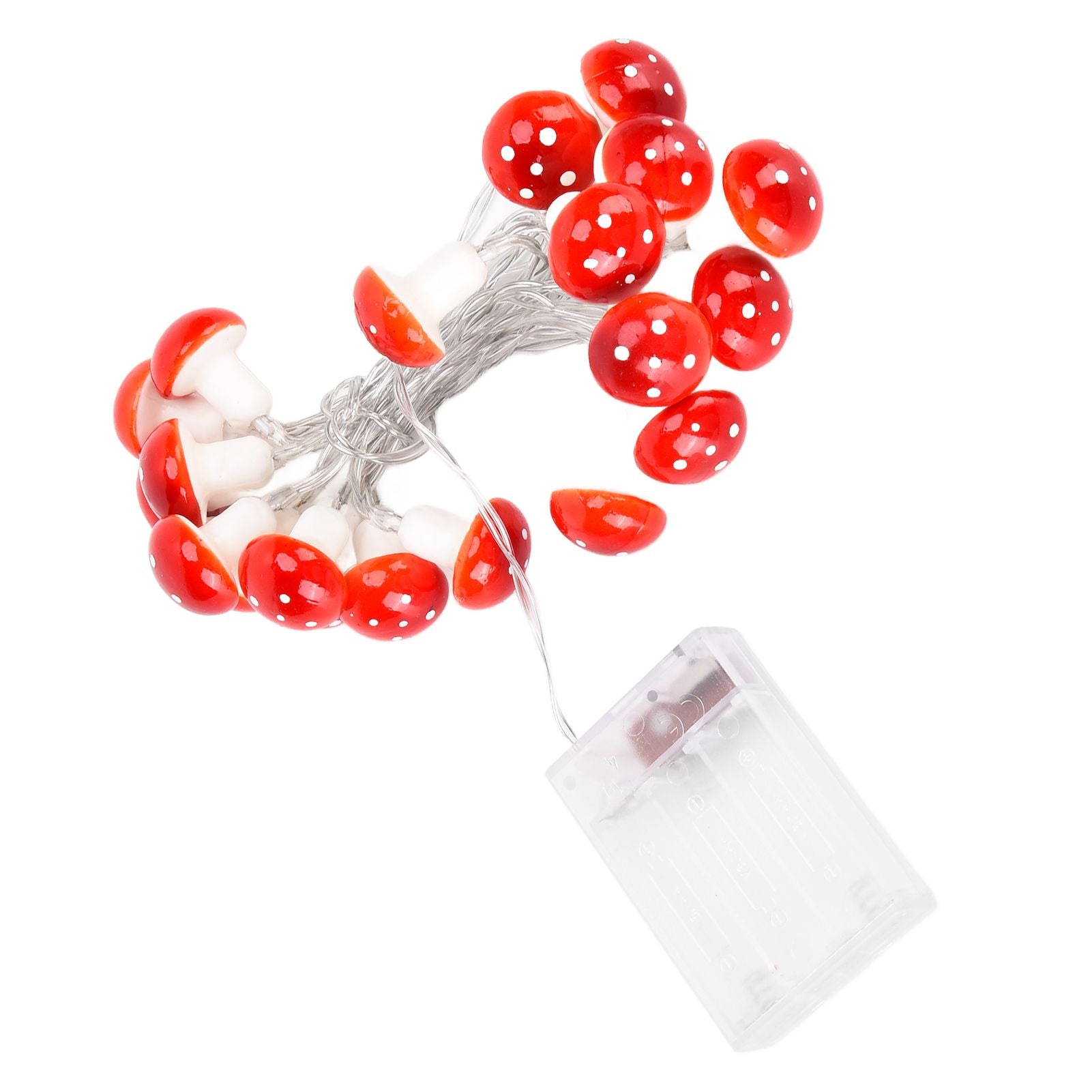 LED Light String 7.2ft 20 Red Muschroom Dedor LED String Light for Christmas Indoor Outdoor Decoration V1294-YM0523-3119210260511