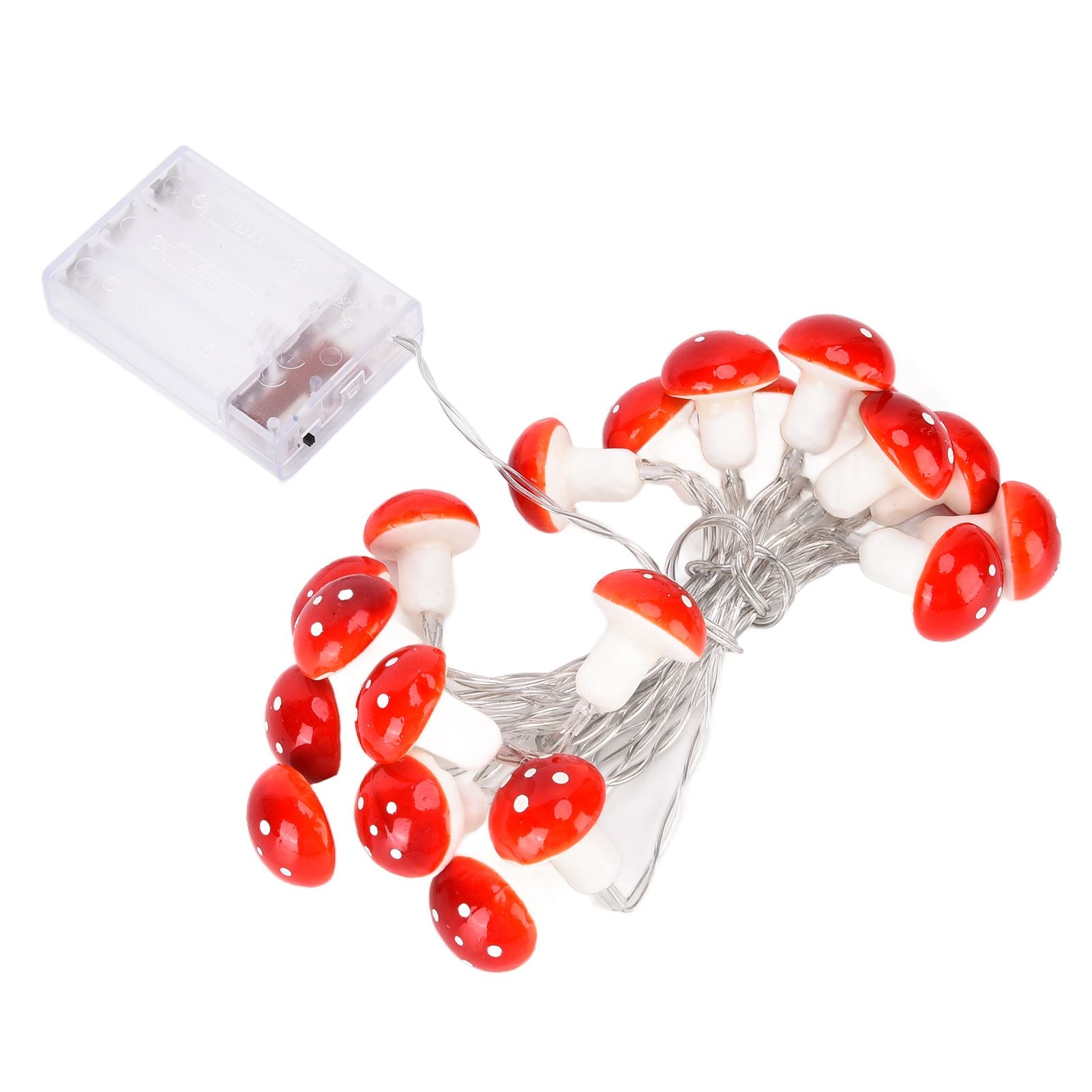 LED Light String 7.2ft 20 Red Muschroom Dedor LED String Light for Christmas Indoor Outdoor Decoration V1294-YM0523-3119210260511