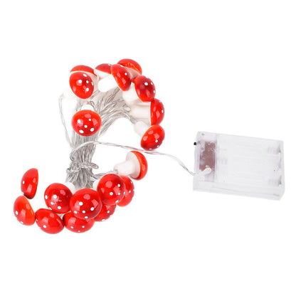 LED Light String 7.2ft 20 Red Muschroom Dedor LED String Light for Christmas Indoor Outdoor Decoration V1294-YM0523-3119210260511