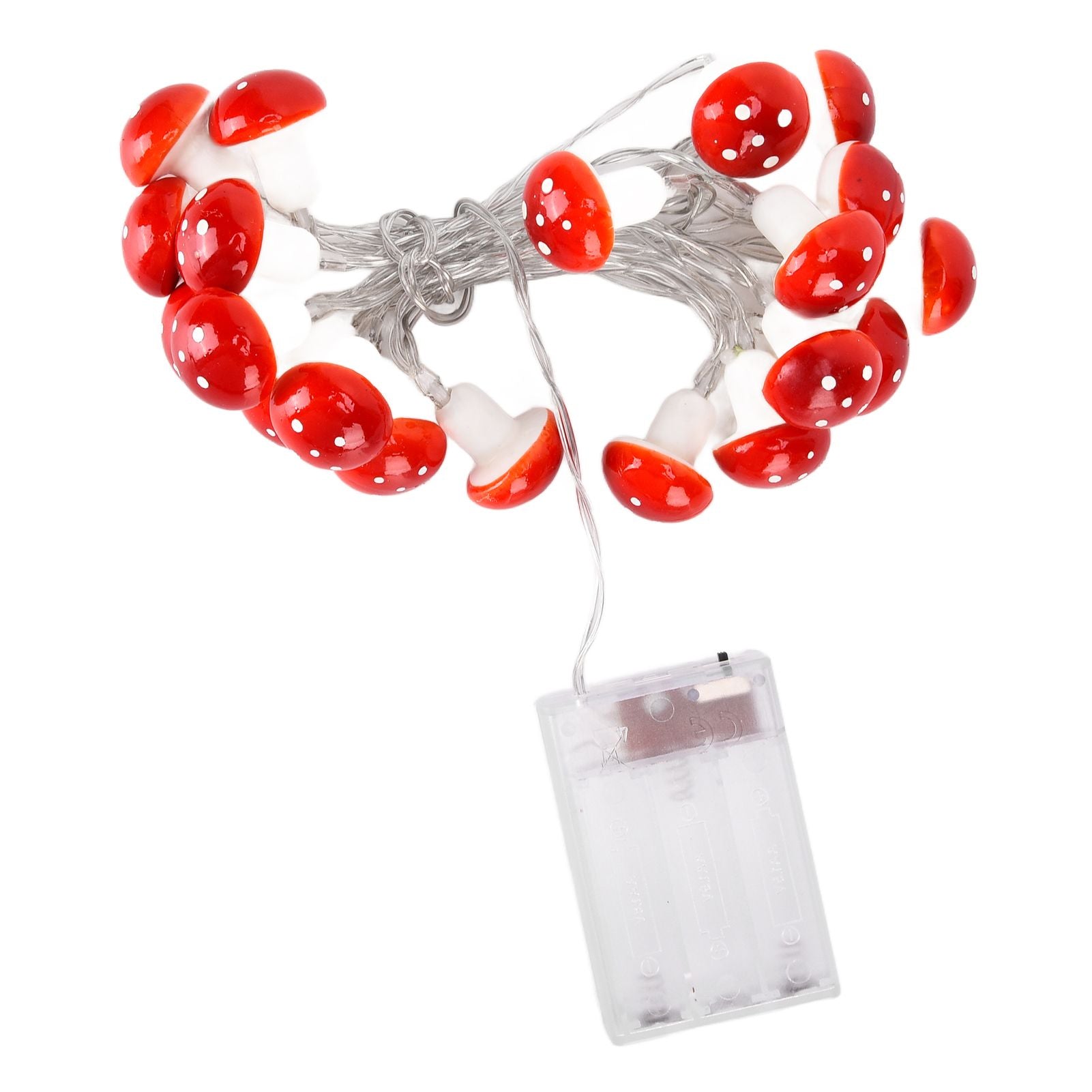 LED Light String 7.2ft 20 Red Muschroom Dedor LED String Light for Christmas Indoor Outdoor Decoration V1294-YM0523-3119210260511