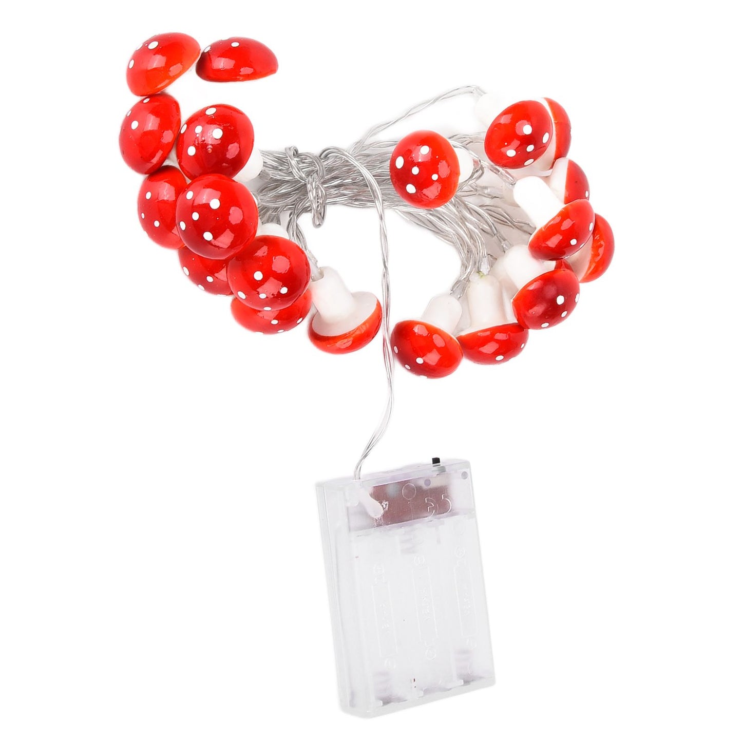 LED Light String 7.2ft 20 Red Muschroom Dedor LED String Light for Christmas Indoor Outdoor Decoration V1294-YM0523-3119210260511